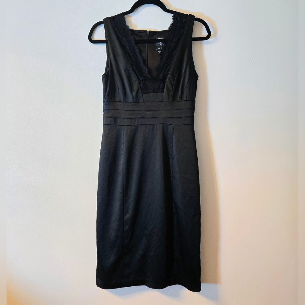 Jax Black Lace Trim Dress